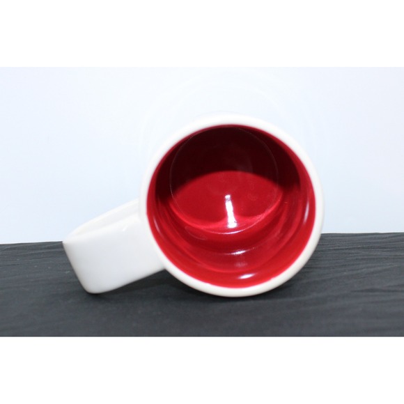 Rae Dunn Artisan Merry Christmas Sleigh Tree North Pole 22 oz Mug Red Interior - Picture 5 of 6